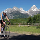 Bicyclists and others may use roads in Grand Teton National Park starting Friday, March 27. Roads open to cars May 1. (NPS photo)