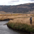 Dylan Riley fishes the Lamar River in Yellowstone National Park in October 2010 while visiting from California. (Ruffin Prevost/Yellowstone Gate)