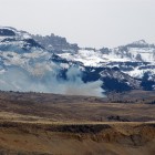 A small prescribed fire burns near the base of Carter Mountain south of Cody, Wyo. (Ruffin Prevost/Yellowstone Gate file photo - click to enlarge)