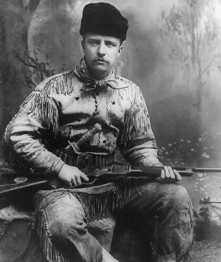 Theodore Roosevelt was an avid outdoorsman and enthusiastic big game hunter. (click to enlarge)