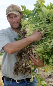 Farmer Scott Richard of Cody, Wyo. supplies organic produce to local restaurants. (Elijah Cobb - click to enlarge)