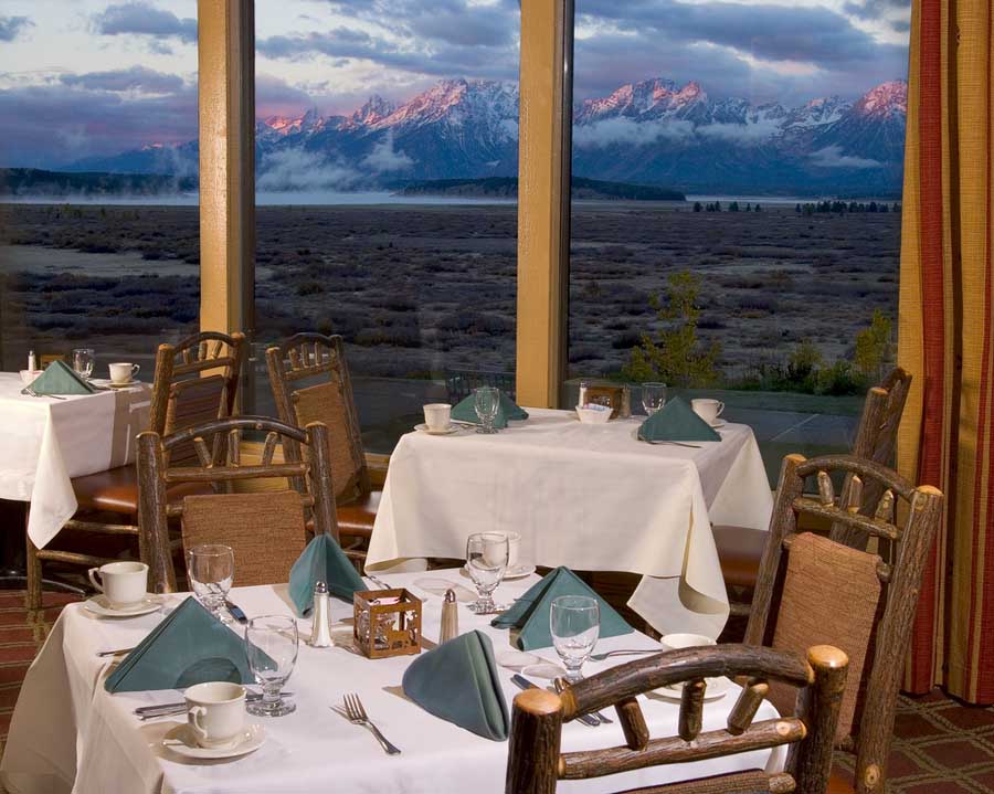 Concessioner Grand Teton Lodging Company offers  severl items made from scratch using organic, sustainably raised ingredients in its Mural Dining Room at the Grand Teton Lodge. (courtesy photo - click to enlarge)