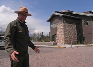 Chris Finlay, Grand Teton National ParkÕs chief of facility management, leads a tour of the National Park Service headquarters for the park in Moose. (Ruffin Prevost/Yellowstone Gate - click to enlarge)