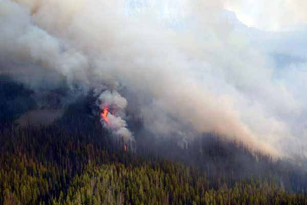 The North Buffalo Fire in the Bridger-Teton National Forest is among many in the greater Yellowstone area producing smoke and haze in gateway communities.