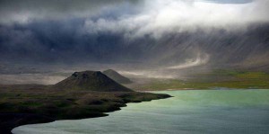 Clouds form over Alaska's Aniakchak National Monument and Preserve, the least-visited National Park Service unit. (Photo courtesy of Roy W. Wood - click to enlarge)