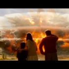 In a frame capture from the disaster movie 2012, visitors watch the Yellowstone caldera explode in a supervolcano eruption that marks the beginning of a planetary series of cataclysmic events. (©2009 Columbia Pictures - click to enlarge)