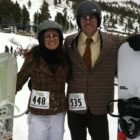 Angela and Rustin Nordsven of Spearfish, S.D. sport mismatched nerd outfits for the Grizzly Peak Adventure Race in Red Lodge, Mont. (Ruffin Prevost/Yellowstone Gate)