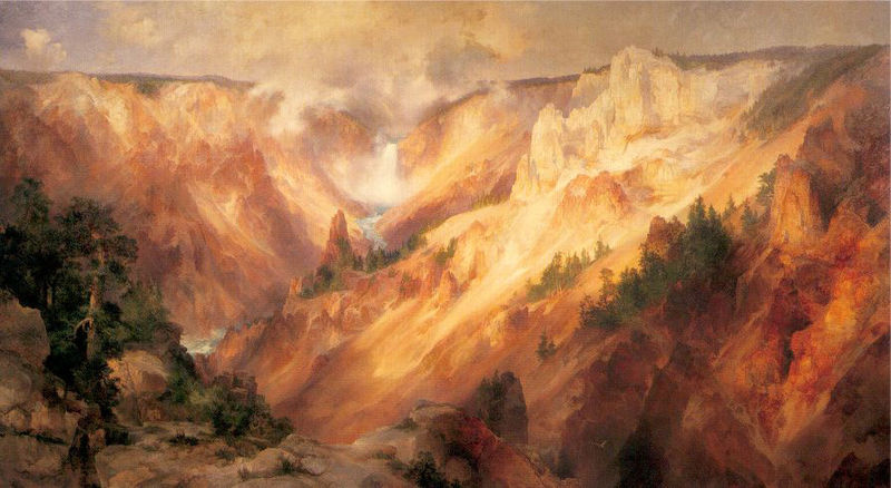 The Grand Canyon of the Yellowstone, a painting by Thomas Moran. 