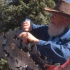 Charles Ringer assembles a sculpture Saturday during the Buffalo Bill Art Show Quick Draw in Cody, Wyo.