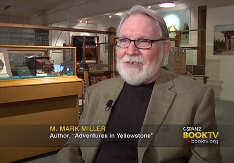 A screen capture shows Montana author M. Mark Miller speaking during a September interview in Bozeman that aired this month on the C-SPAN cable network.