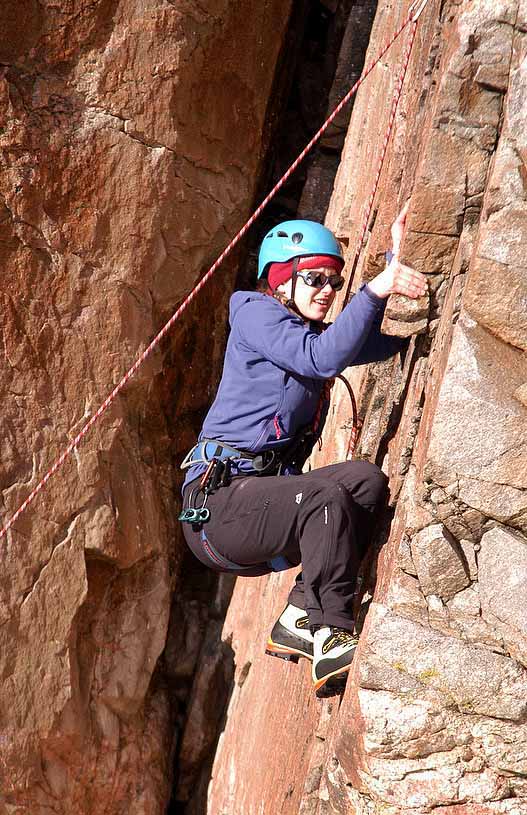 A climber scales a rock wall in Shoshone Canyon on Saturday during the 16th Annual Cody Ice Climbing Festival in Cody, Wyo. (Ruffin Prevost/Yellowstone Gate)