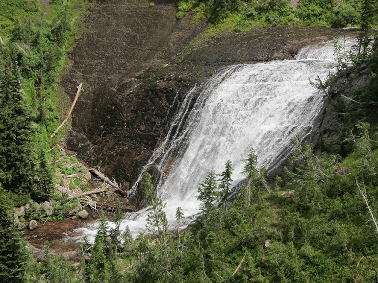 The Bechler area is known for its high concentration of waterfalls, some of which can be seen from the trail. Others like Twister Falls are viewed just off the main path.