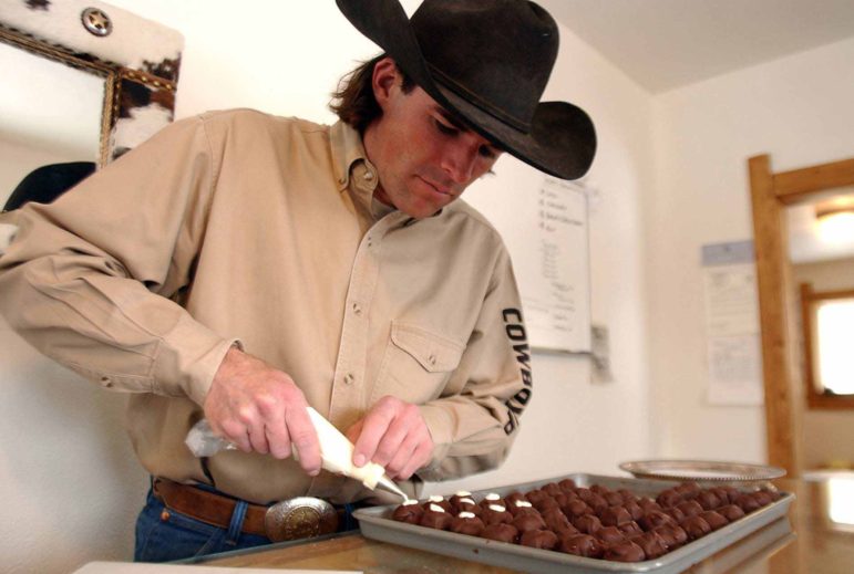 Tim Kellogg, of Meeteetse, Wyo., creates hand-made gourmet truffles and other confections from fresh, local ingredients. His Meeteetse Chocolatier stores in Meeteetse and Jackson, Wyo. offer several varieties of truffles, made using recipes and techniques Kellogg learned from his grandmother.