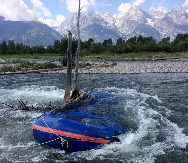 Portions of the Snake River in Grand Teton National Park can be difficult for beginning boaters to navigate. 