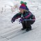 Simona Wambeke glides down a hill during a kids' nordic ski clinic at Pahaska Tepee near the East Gate to Yellowstone National Park.