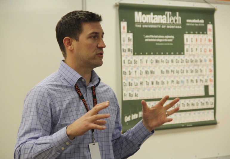 Craig Beals talks to his honors chemistry class Friday morning at Billings Senior High School.