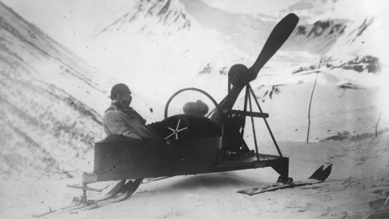 Polar explorer Ernest Shackleton pioneered the use of motorized sleds during an early 1900s expedition to the Antarctic.