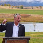Interior Secretary Ryan Zinke speaks during a ceremony marking the withdrawal of more than 33,000 acres of public lands from new mining.