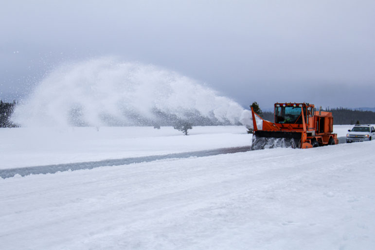 Grand Teton National Park will begin spring plowing operations March 22. (NPS Photo/A White)